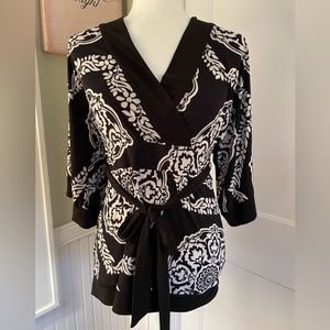 White House Black Market top with tie. Size medium